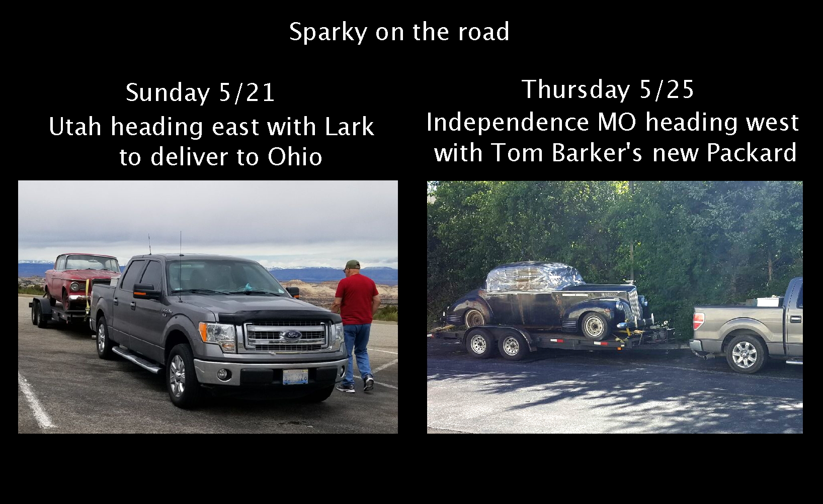 Sparky on the road